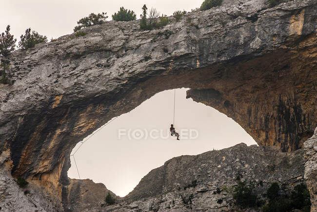 Spain, province of Huesca, autonomous community of Aragon, Sierra y Ca?ones de Guara natural park, the Mascun Canyon, arch of 