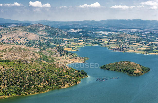 Turquia, província de Izmir, Pérgamo, Dam Lake Valley (rio Kelios) — Fotografia de Stock