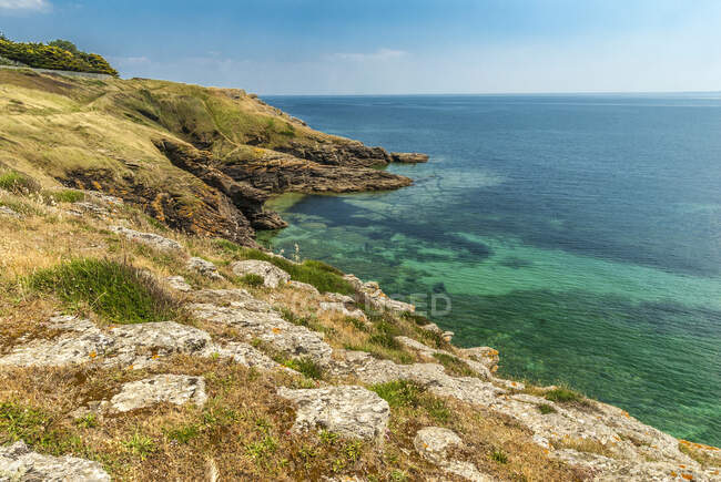 França, Bretanha, Península de Rhuys, Saint-Gildas-de-Rhuys, litoral — Fotografia de Stock