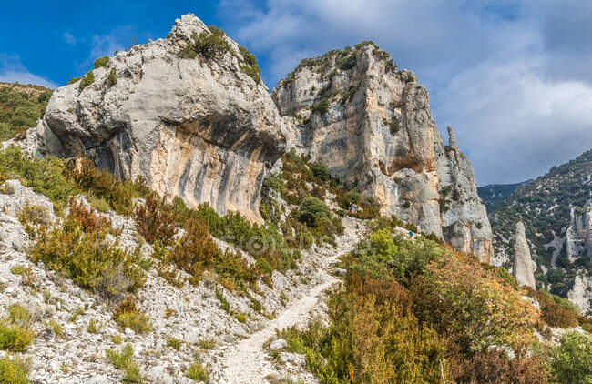 Espagne, province de Huesca, communauté autonome des canyons d'Aragon, de Sierra et de Guara, canyon de Mascun — Photo de stock
