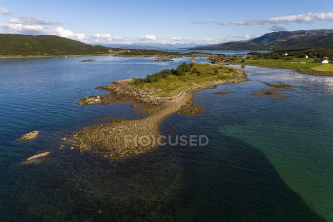 Vista superior de Noruega, Nordland, Bodo en Europa - foto de stock