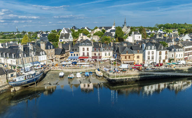 Francia, Bretaña Saint Goustan puerto medieval en Auray - foto de stock