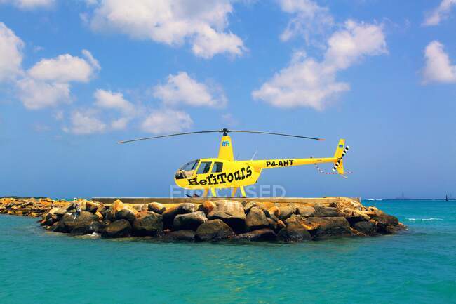 Antilhas Holandesas. Helicóptero Aruba — Fotografia de Stock