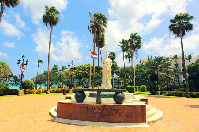 Antilles néerlandaises. Aruba. Oranjestad. Parc Wilhelmina. — Photo de stock