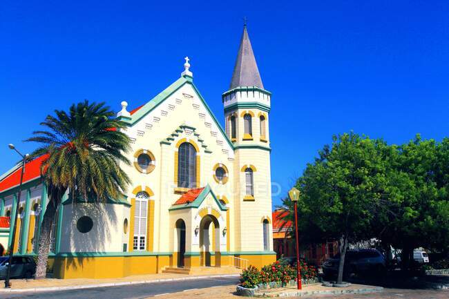 Dutch Antilles. Aruba. Oranjestad.Fransiscus church. — Stock Photo