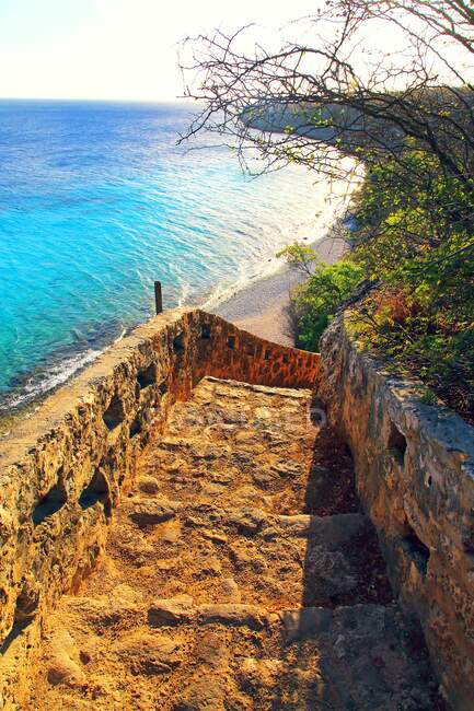 Antilhas Holandesas. Bonaire. 1000 passos de praia.. — Fotografia de Stock