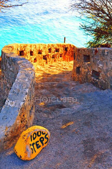 Dutch Antilles. Bonaire. 1000 steps beach.. — Stock Photo