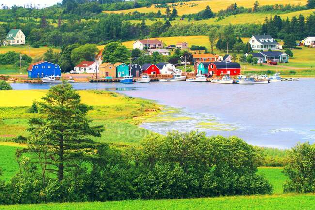Canada, Prince Edward Island. French river. Fishing harbor. — Stock Photo