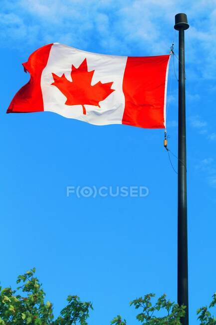 Canada, Île-du-Prince-Édouard. Charlottetown. Drapeau canadien. — Photo de stock