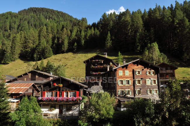 Svizzera, Cantone del Vallese, Valle Binntal, villaggio di Binn — Foto stock