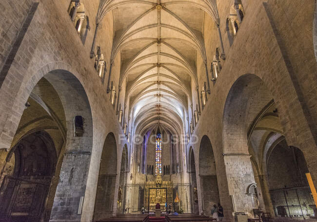 Spane, Catalogne, église de la nef gothique Saint-Félix — Photo de stock