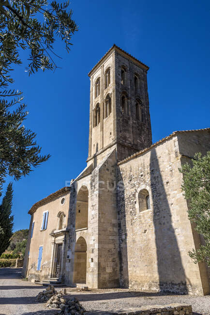 França, Provence, Vaucluse, Beaumes de Venise, capela romana Notre Dame d 'Aubune — Fotografia de Stock