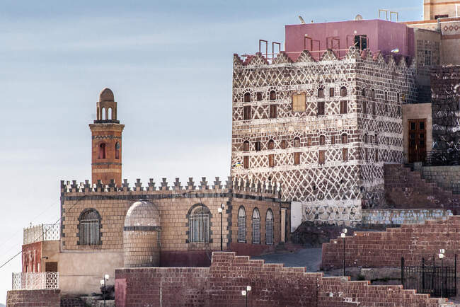 Moyen-Orient, Yémen, Centre Ouest, région de Jebel Harraz (Liste indicative du patrimoine mondial de l'UNESCO), village ismailien de Khoteip — Photo de stock