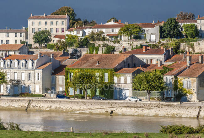 France, Charente Maritime, Tonnay-Charentes, the bank of the River — стокове фото