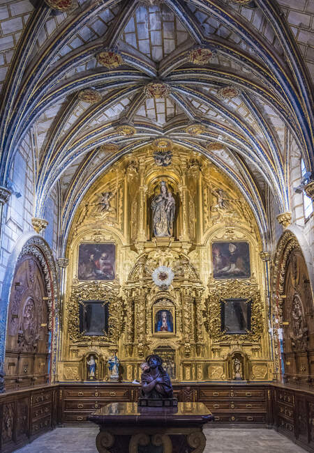 España, comunidad autónoma de Castilla - La Mancha, Cuenca, catedral Santa María y San Julián (siglos XII - XVIII) (Patrimonio de la Humanidad por la UNESCO)) - foto de stock
