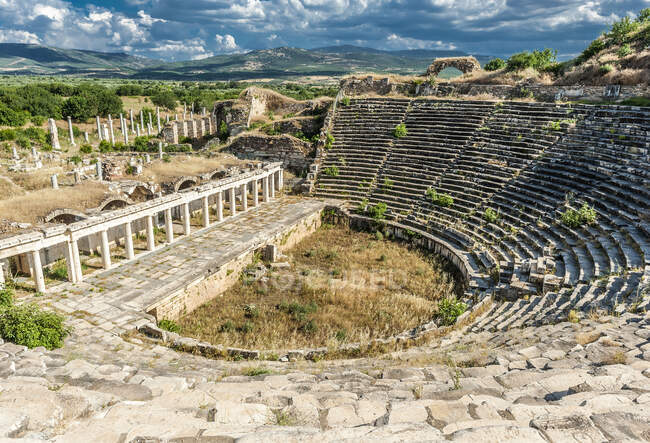 Turquía, Sitio arqueológico romano afrodisíaco, Teatro (siglo I a.C.) (Patrimonio de la Humanidad por la UNESCO)) - foto de stock