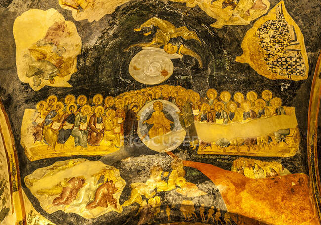 Turchia, Istanbul, chiesa bizantina del Santo Salvatore a Chora, il Giudizio Universale (Patrimonio Mondiale UNESCO) — Foto stock