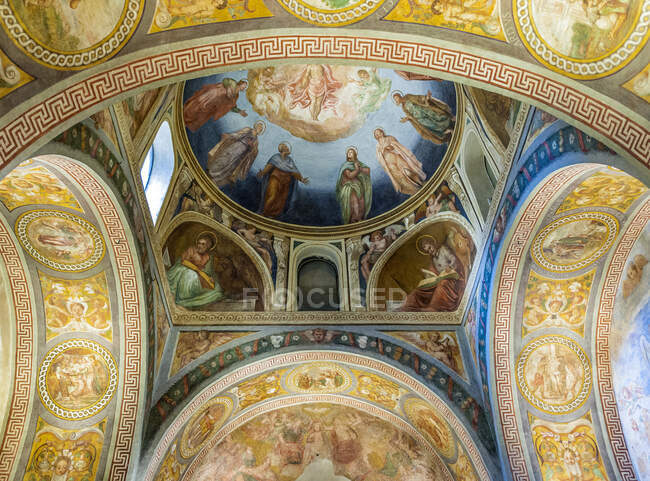 Italia, Veneto, Padova, soffitto dell'Oratorio di S. Prosdocimo — Foto stock