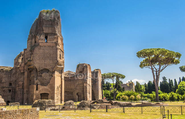 Italia, Roma, Terme di Caracalla (II secolo, dagli imperatori Caracalla, Elagabalo e Severo Alessandro) — Foto stock