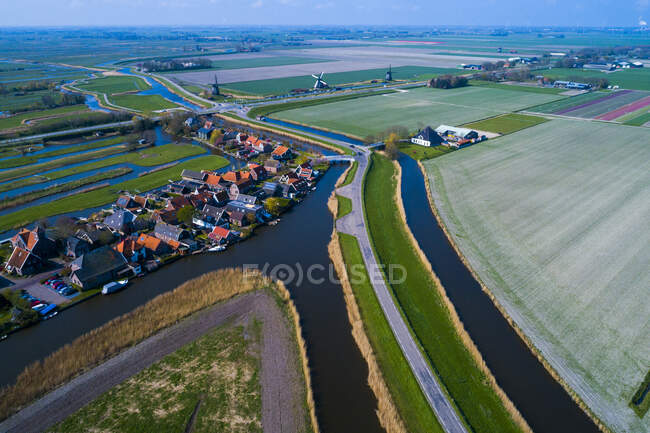 Europa, Países Bajos, Schermerhorn, vista superior - foto de stock
