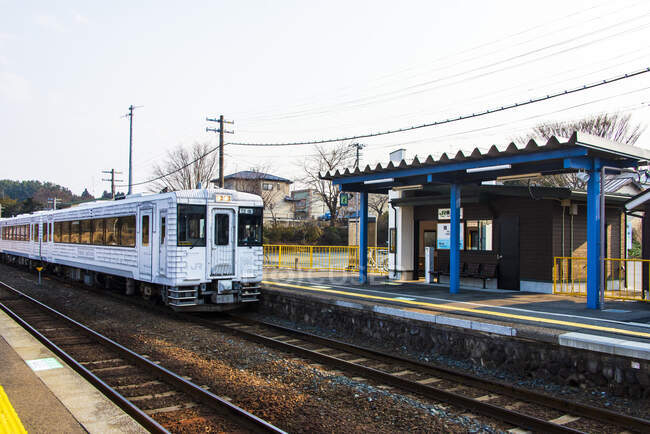 Hashikami station. Along the Michinoku Coastal Trail, Tohoku, Honshu, Japan. — Stock Photo
