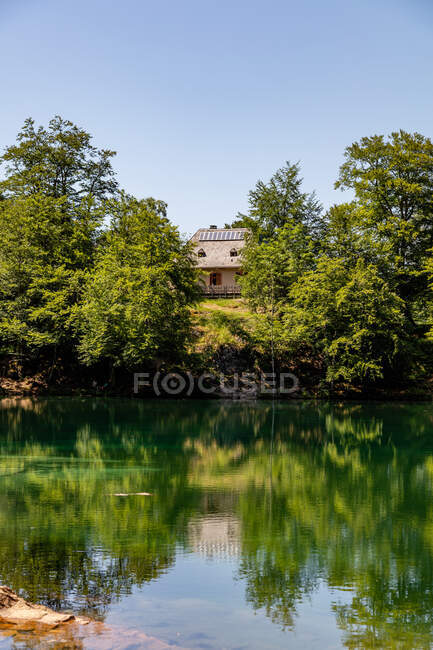 Bethmale lake, Ariege, Occitanie, France — Stock Photo
