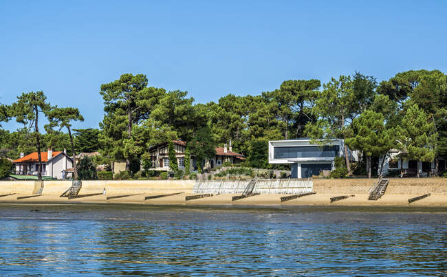 France, baie d'Arcachon, Cap Ferret, villas à Piquey — Photo de stock