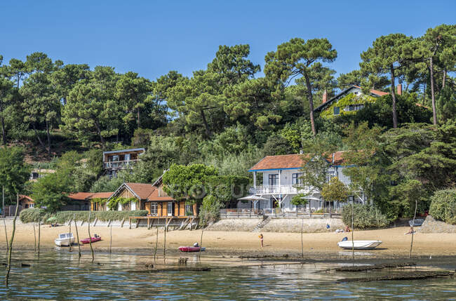 France, Arcachon bay, Cap Ferret, villas between the Canon and l'Herbe — Stock Photo