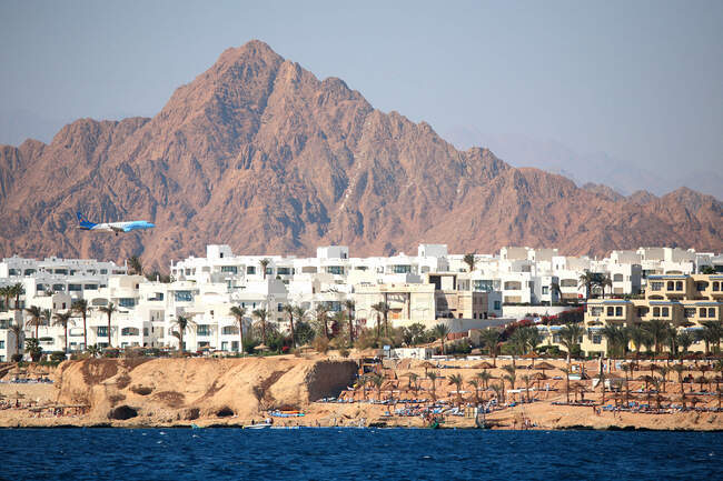 Egitto, Sharm-el-Sheikh sopra il cielo blu — Foto stock