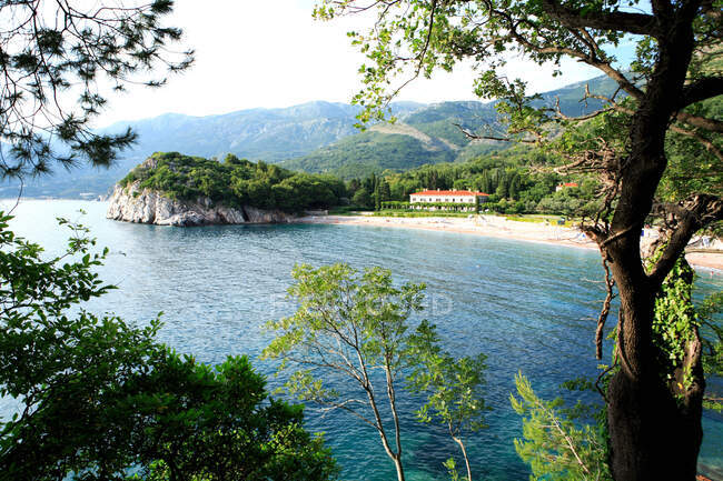 Montenegro, Milocer, playa del rey - foto de stock