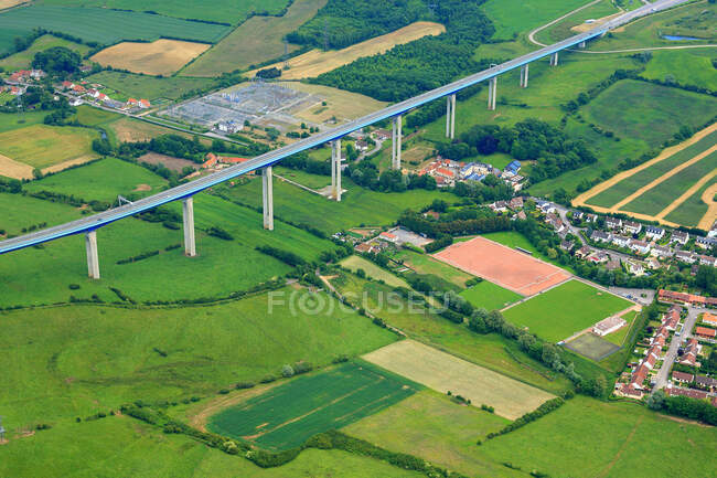 France, Pas-de-Calais, aerial view of Echinghen — Stock Photo