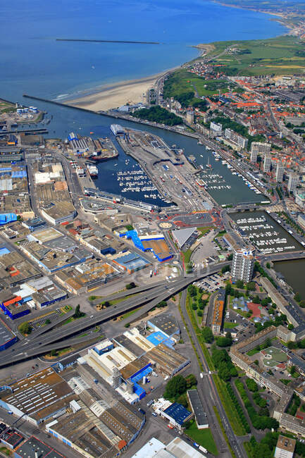 Francia, Pas-de-Calais, veduta aerea di Boulogne sur mer — Foto stock