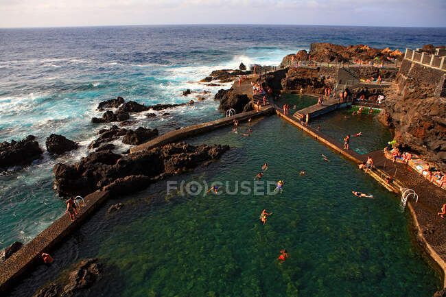 Espagne, Îles Canaries, La Palma, piscine d'eau de mer — Photo de stock
