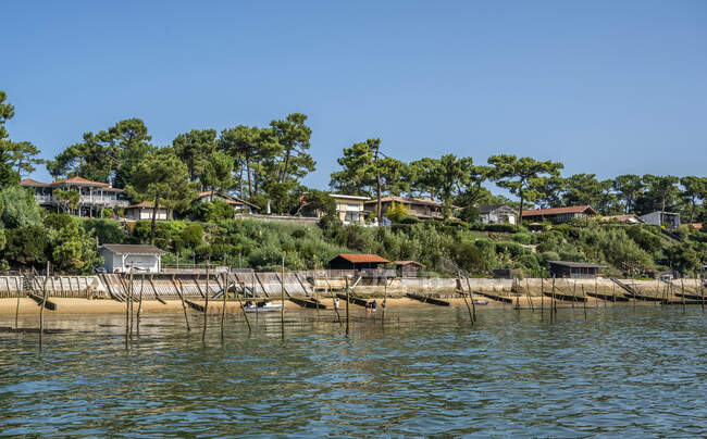 France, Arcachon bay, Cap Ferret, villas in Piquey — Stock Photo