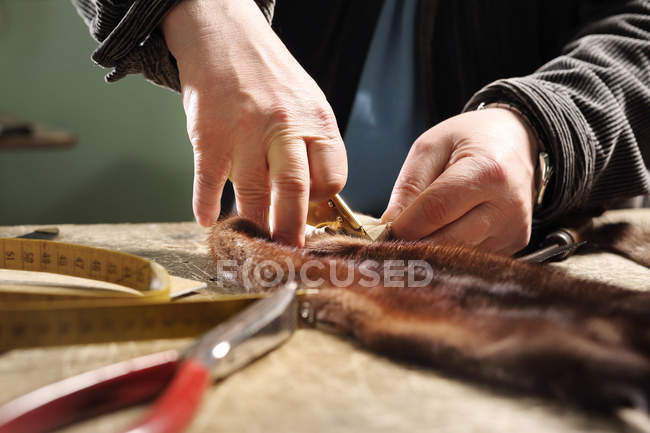 Pelle tagliata a pelo — Foto stock