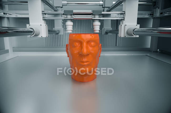 3d printing of human head — Stock Photo