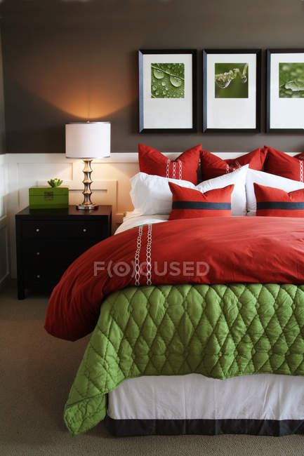 Trendy bedroom — Stock Photo