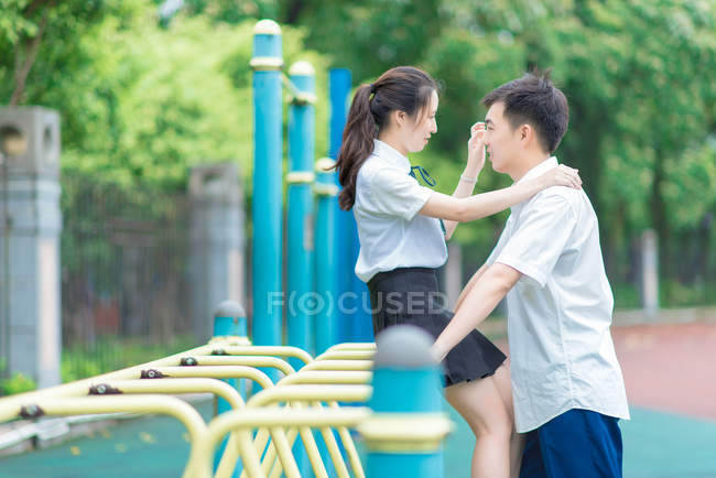 Asiático casal passando tempo juntos — Fotografia de Stock