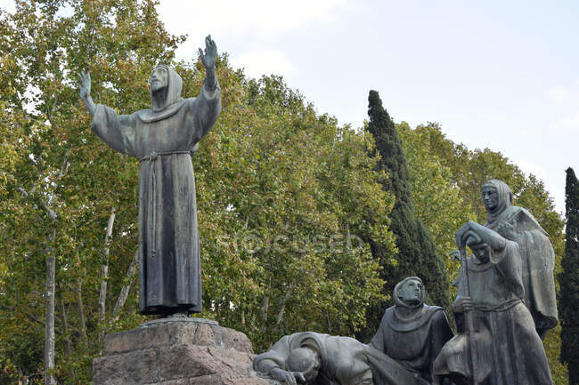 San Francesco Di Assisi Monument near Basilica of Saint John Lateran in Rome, Italy — Stock Photo