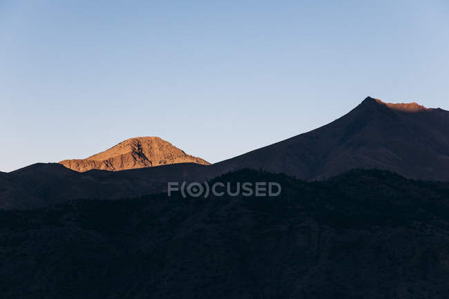 Bellissime montagne con ombra in Marocco, Africa — Foto stock