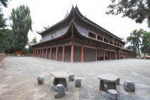 Древняя азиатская архитектура в Чжан Е Цзиньчжоу в провинции Ганьсу — стоковое фото