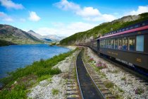 Поїзд на Алясці — стокове фото