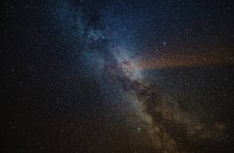 Full frame view of dark night sky with galaxy stars and space — Stock Photo