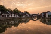 Antigua ciudad de Wuxi, provincia de Jiangsu, China - foto de stock