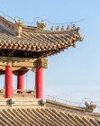 Dachdetail und schöne alte traditionelle chinesische Architektur — Stockfoto