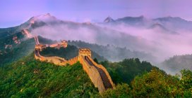 Древняя Великая стена, Цзиньшаньлин, Хэбэй, Китай — стоковое фото