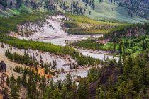 Luftaufnahme der schönen Landschaft im Yellowstone Nationalpark, USA — Stockfoto