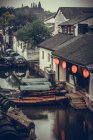 Vista architettonica di Wuzhen nella città di Jiaxing, provincia di Zhejiang, Cina — Foto stock