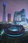 Міська нічна сцена в Пекіні, вид з повітря — стокове фото