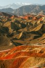 Incredibili paesaggi naturali di Danxia, città di Zhangye, provincia di Gansu, Cina — Foto stock